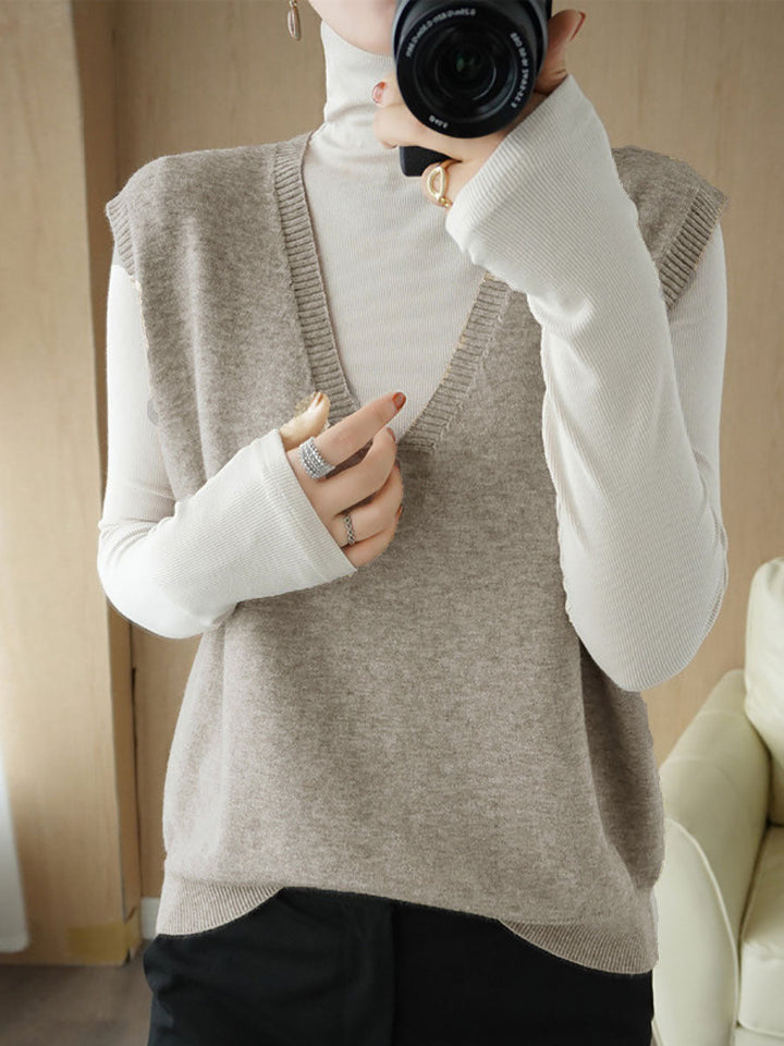 Victoria | Casual Autumn Wool V-Neck Knitted Cardigan