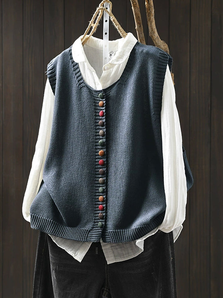 Victoria | Casual Autumn cotton V-Neck Cable Knit Cardigan