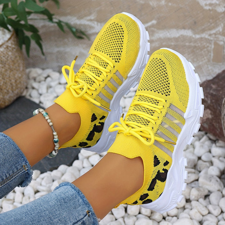 Victoria | Leopard Knit Sneakers
