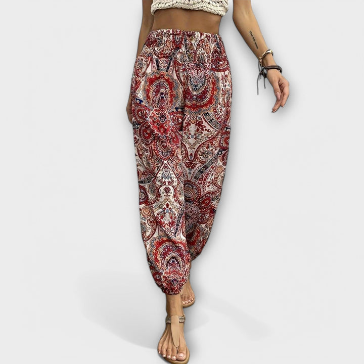 Victoria | Trousers with Ethnic Graphic