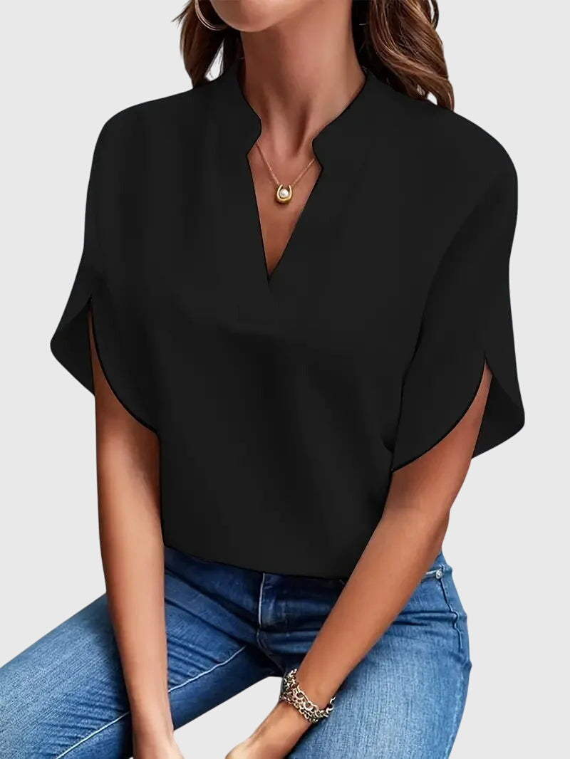 Victoria | Soft and Elegant V-Neck Shirt
