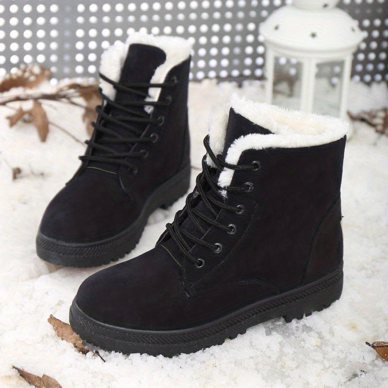 Victoria | Fur-Lined Lace-Up Boots