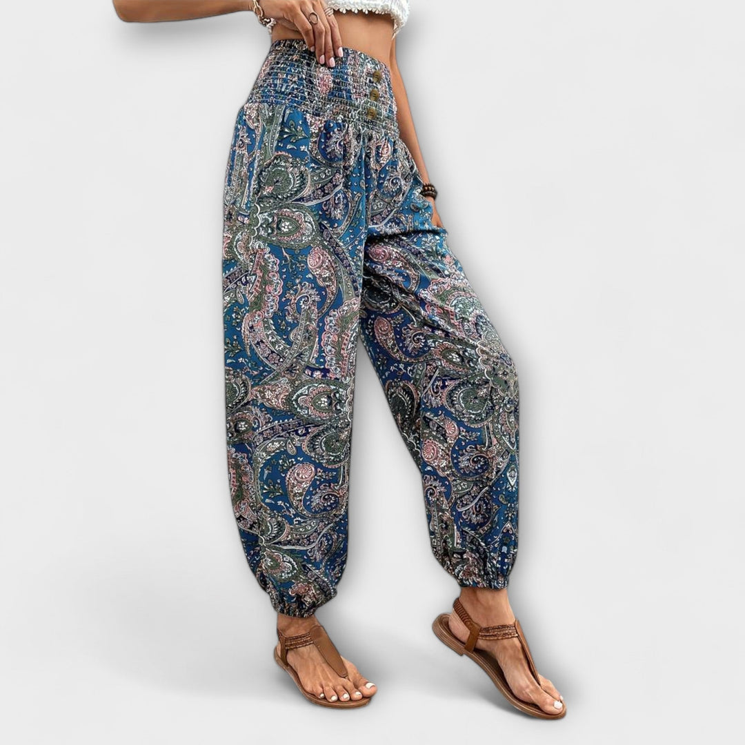 Victoria | Trousers with Ethnic Graphic