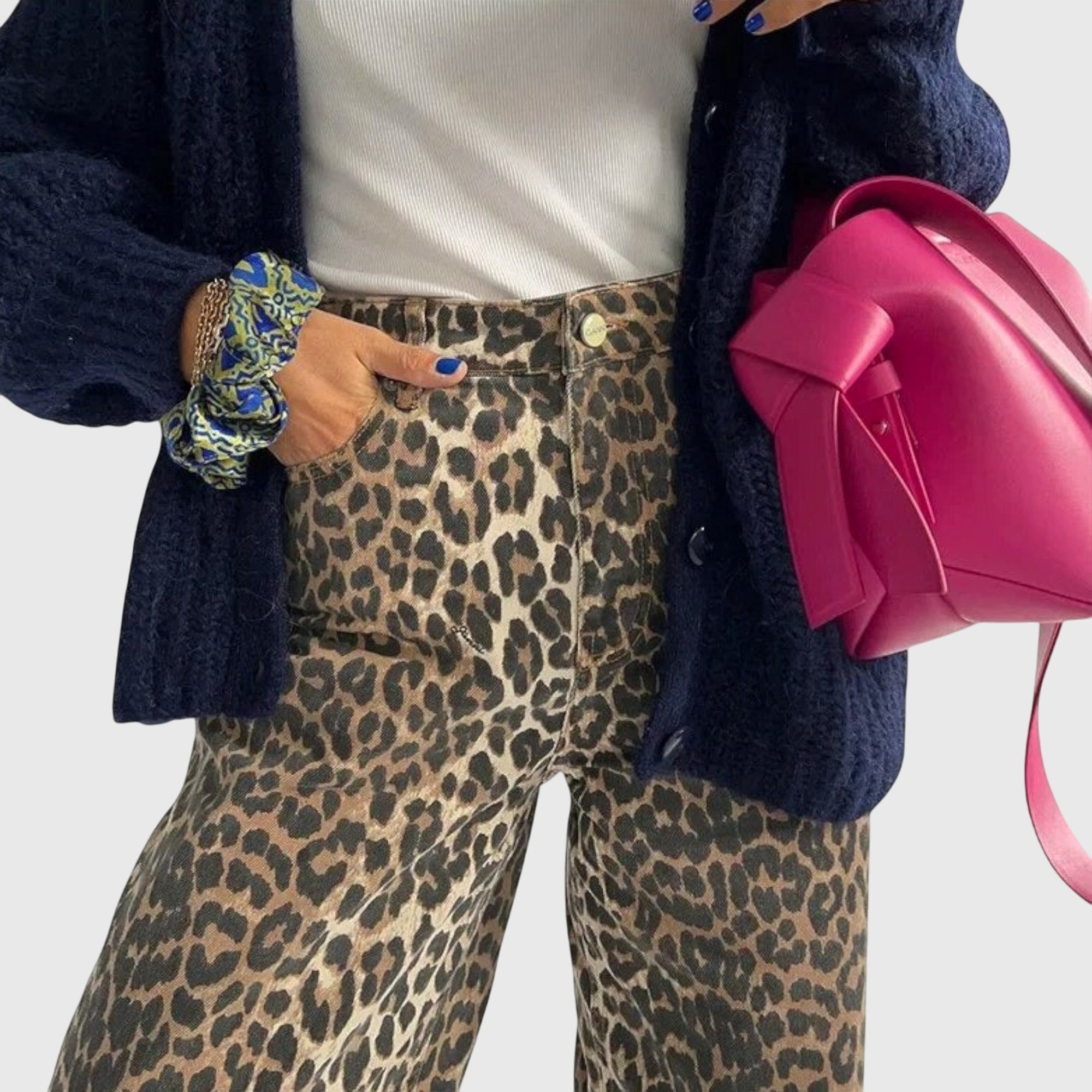 Victoria | Vintage Jeans with Leopard Print