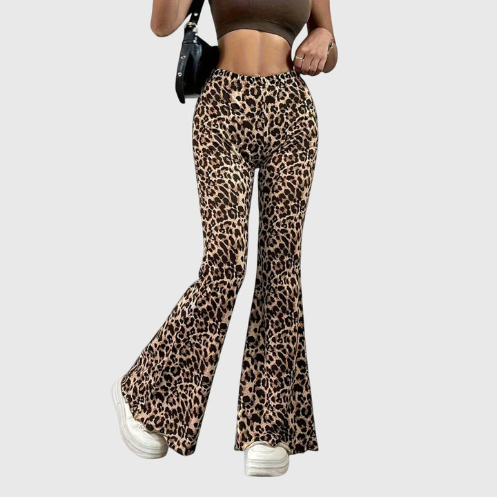 Victoria Leopard Bootcut Trousers |