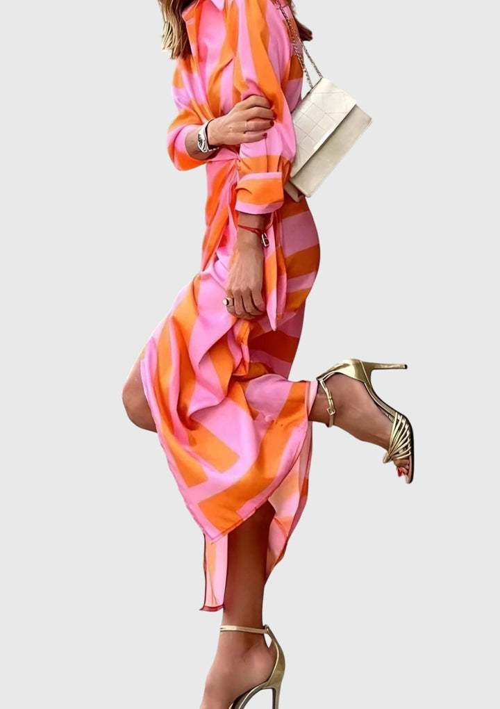 Victoria | Elegant Wrap Dress with Print