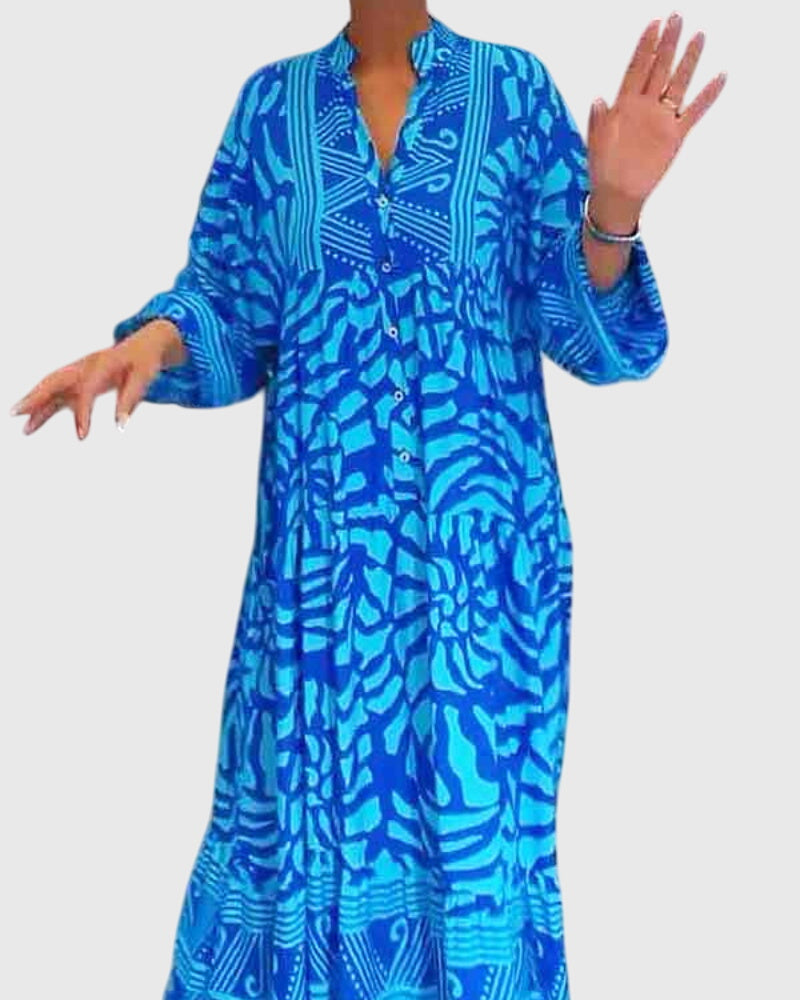 Victoria | Maxi Dress With Elegant Print