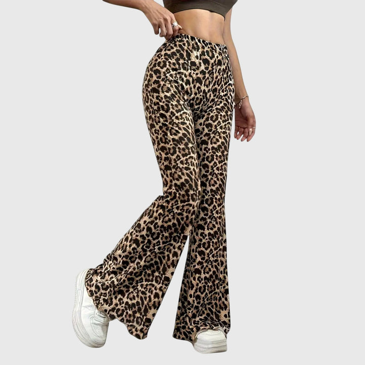 Victoria Leopard Bootcut Trousers |