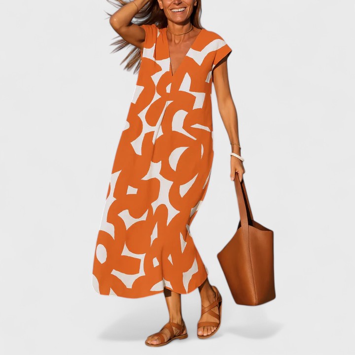 Victoria | Flowing V-Neck Dress