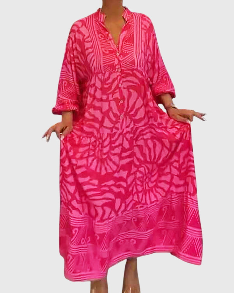 Victoria | Maxi Dress With Elegant Print