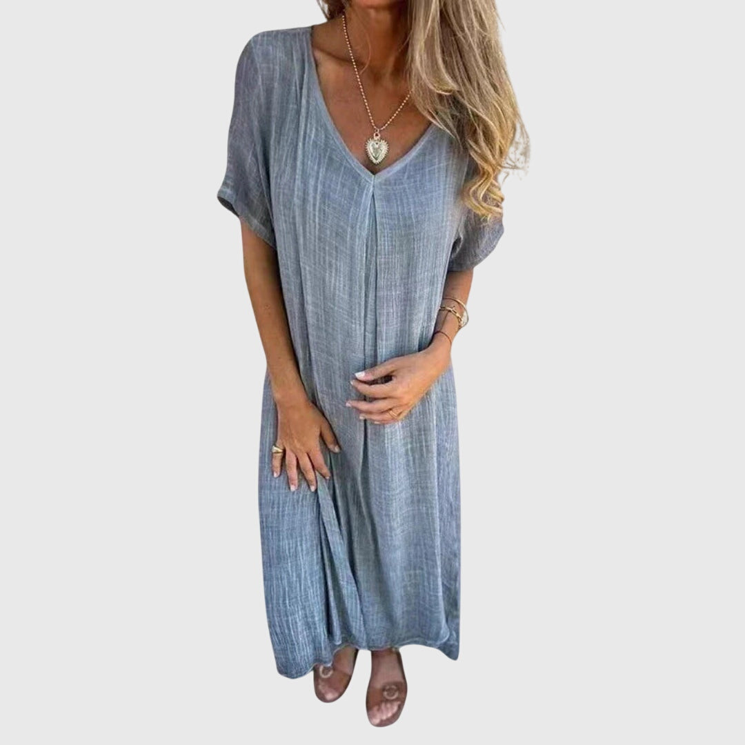 Victoria | Elegant Lightweight V-Neck Dress