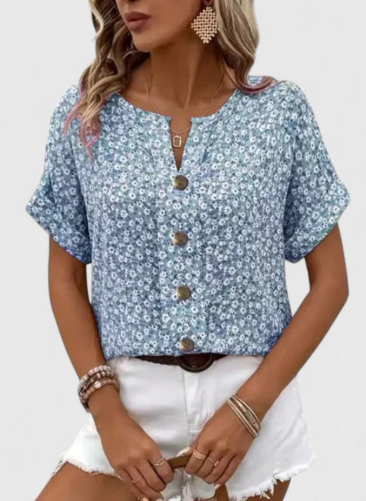 Victoria | Elegant Floral Summer Top