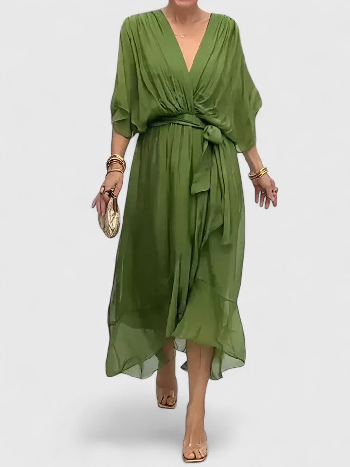 Victoria | Elegant V Neck Dress