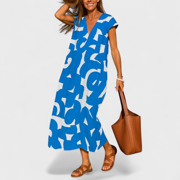 Victoria | Flowing V-Neck Dress