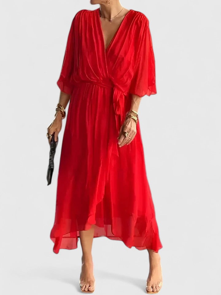 Victoria | Elegant V Neck Dress