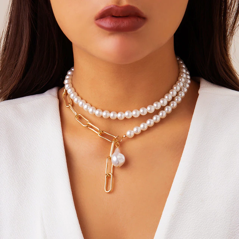 Victoria | Vintage Pearl Necklace in Multi-Layer Design